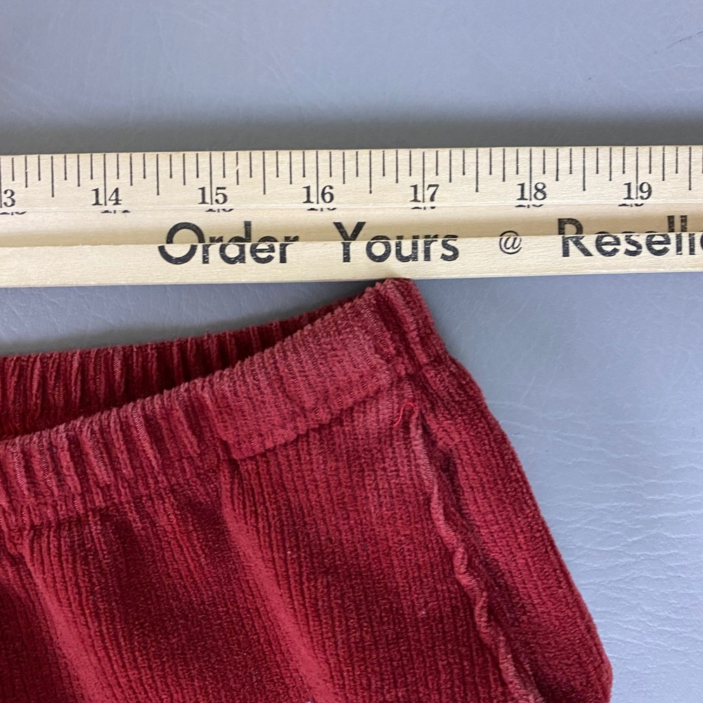 Lands End Red Corduroy Pull On Pants Womens 1X 16W-18W Petite Stretch Straight - Picture 5 of 11